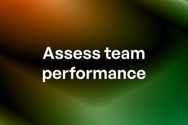 Assess team performance