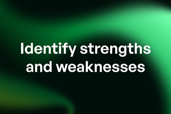 Identify strengths and weaknesses